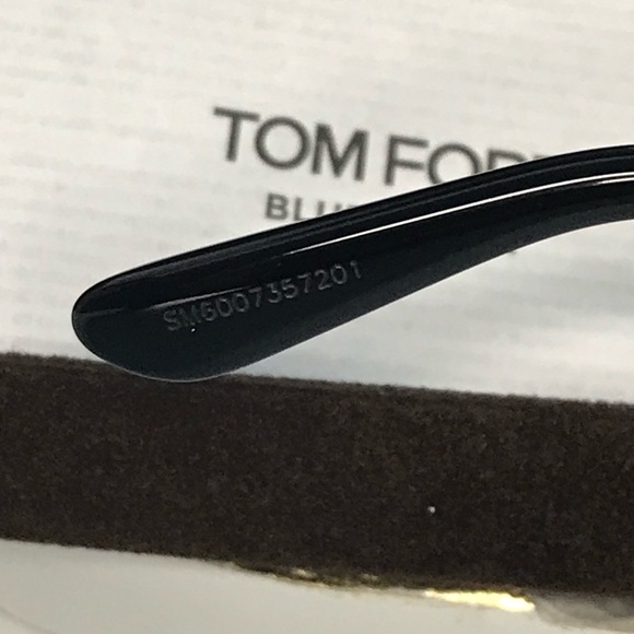 New Authentic Tom Ford Blue Light Block Square Unisex Eyeglasses FT5542-B 001 50 - Picture 13 of 14